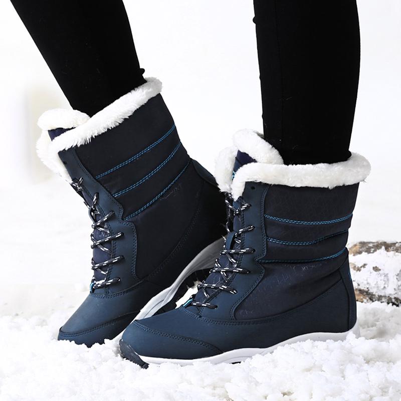 Snow Boots Women's Boots Non-slip Women Winter Boots Fur Warm Ankle Boots For Women Down Waterproof Booties Botas Mujer