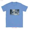 Wolf Classic Fit T shirt vintage Washed fashion homme Slightly Unisex Stretched Top For Everyday Wear Breathable streetwear