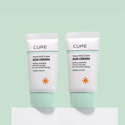 [1+1] Ким Чон Мун Aloe Cure Мягкий зеленый солнцезащитный крем (Без глицерина) 40мл