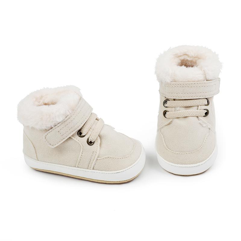 Infant Winter Snow Boots Hook Loop Closure Boots Warm Baby First Walker Shoes