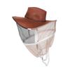 Ковбойская коричневая красная 360 градусов безопасная защита от укусов пчел и комаров защитная шапка для пчеловода