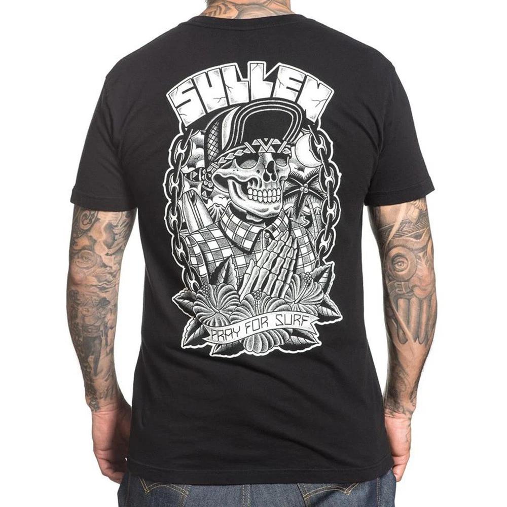 SULLEN CLOTHING Молись за серфинг Choloha Капсульная футболка Черная S НОВАЯ