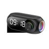 Беспроводной динамик с часами, светодиодные цифровые часы, USB-перезаряжаемые, двойной будильник, радио с функцией повтора сигнала, многофункциональное воспроизведение музыки