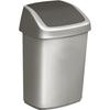 Poubelle Swing En Polypropylène 50L Argenté Et Anthracite