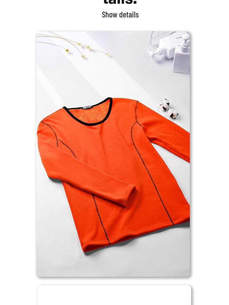 Мужской комплект термобелья из хлопка - круглый вырез, плюшевая подкладка, удобный зимний базовый слой сверху и снизу.