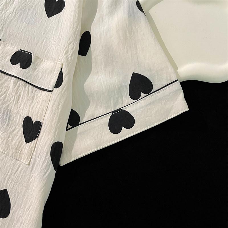 Женская пижама с принтом «Любовь», модная одежда для сна из 2 предметов, топ и шорты, мягкий хлопковый повседневный пижамный комплект из 2 предметов