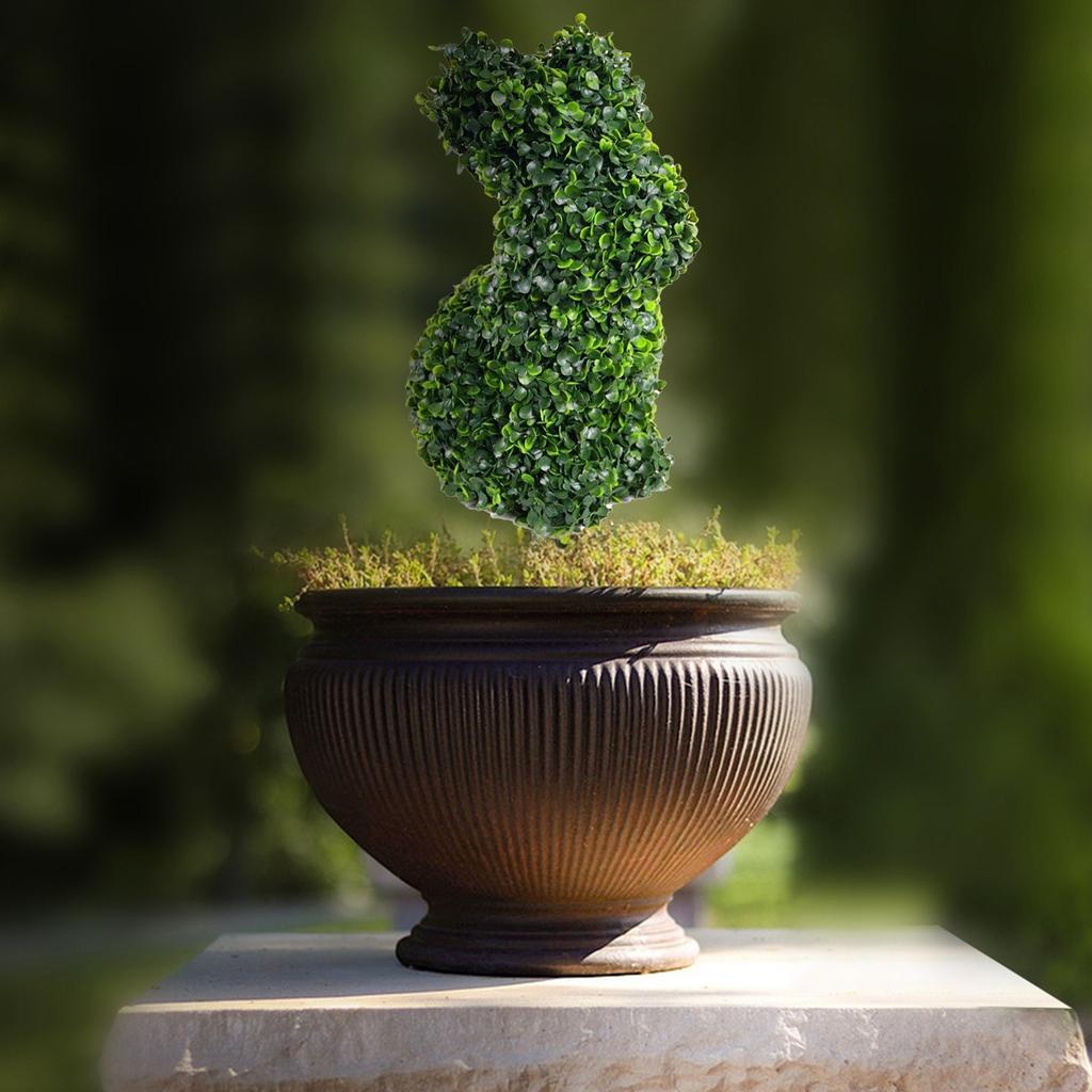 Растения в форме кролика, искусственные зеленые растения, подходят для пасхального украшения крыльца на открытом воздухе и в помещении