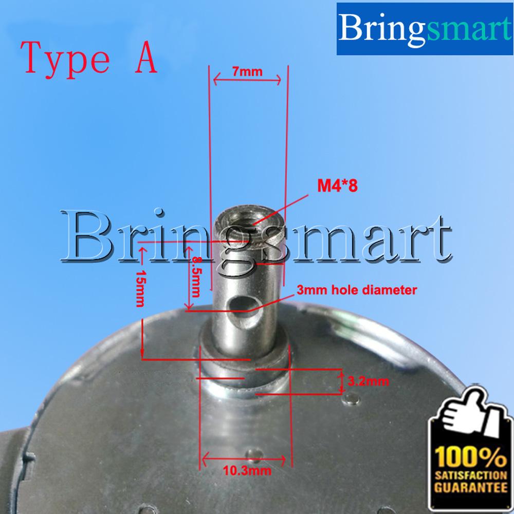 Bringsmart JS-50B(S) Бесколлекторный двигатель Постоянного тока Микроэлектродвигатель 4 типа вала Синхронный Бесщеточный Двигатель 5В 6В 9В 12В 24В DIY Индивидуальный