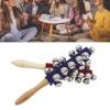 2Pcs Christmas Hand Sleigh Bells Stick Hand Bell Instruments Stick Musical Instruments for Christmas Concerts Enduring