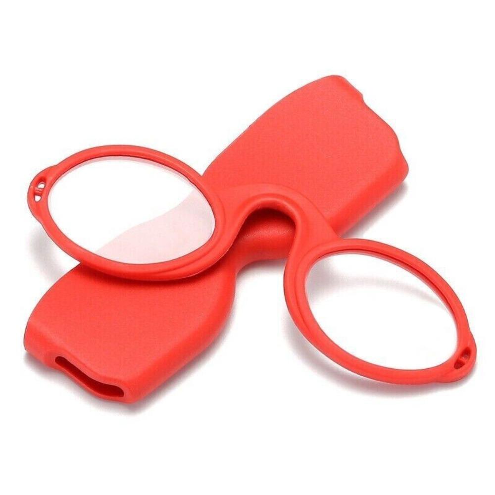 With Case Armless Silicone Nose Clip Portable Reading Glasses