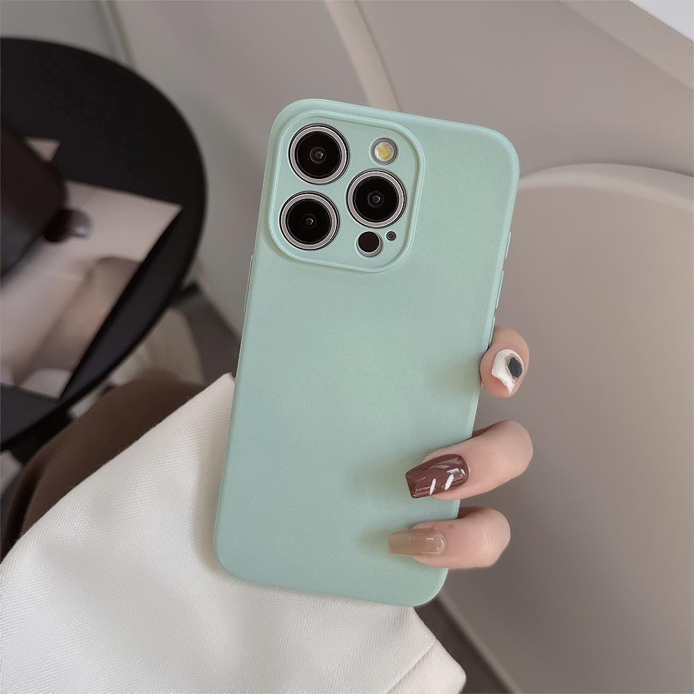 Ins Liquid Gray iPhone 15 Apple Phone Case 13 Подходит для 11 Силиконовый 14 Pro Solid Color X/12 Мягкий 7p