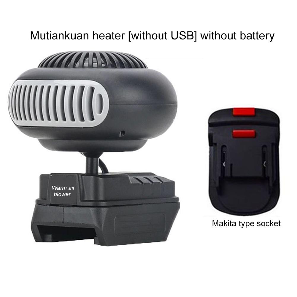 170W Portable Small Space Heater Battery Powered Desktop Heating Fan Low Noise Thermostat Space Heater for Cold Weather