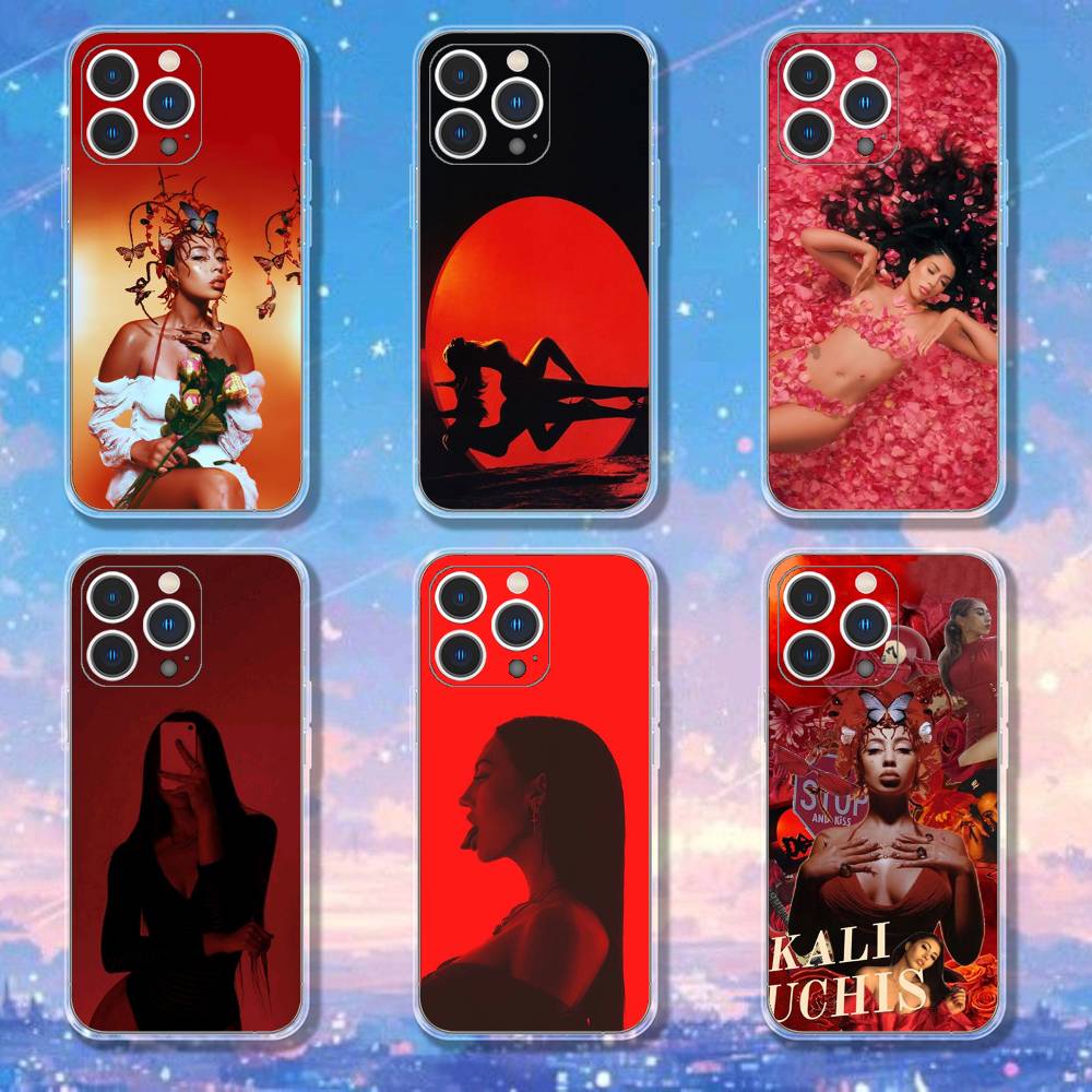 Hot Singer K-Kali Uchis Phone Case For iPhone 17,16,15,14,13,12,11 Pro,Max,Plus,X,XS,XR,SE4,E Mini Transparent Soft Cover