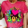 I Love The 80s Fancy Dress Globe Hen Party Neon Festival Womens T-Shirts Top#GVE