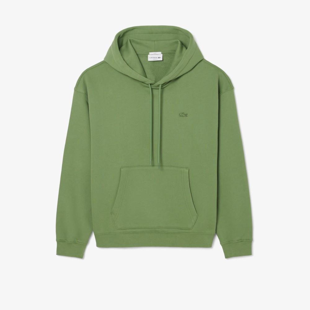 [lacoste] Men's Croc Signature Loose Fit Hooded Sweatshirt SH7741-56G02M