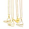 Anniyo Sint Maarten / Saint-Martin Island Pendant Necklaces Women Girls Saint Martin Gold Color Silver Color SXM Jewelry #268521