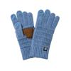 Winter non-slip knitted gloves warm outdoor windproof wool gloves cycling thickened five-finger touch screen gloves
