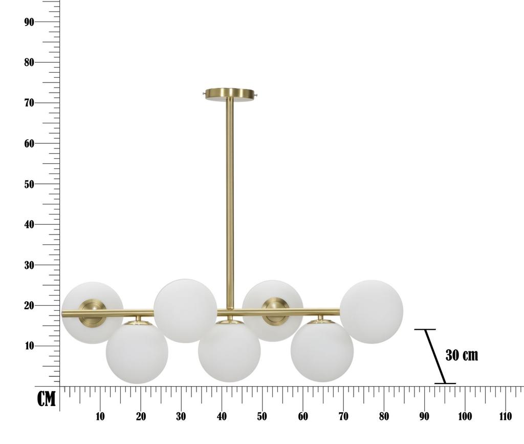 Ceiling Lamp Glamy 7 Luci Cm 81X30X74