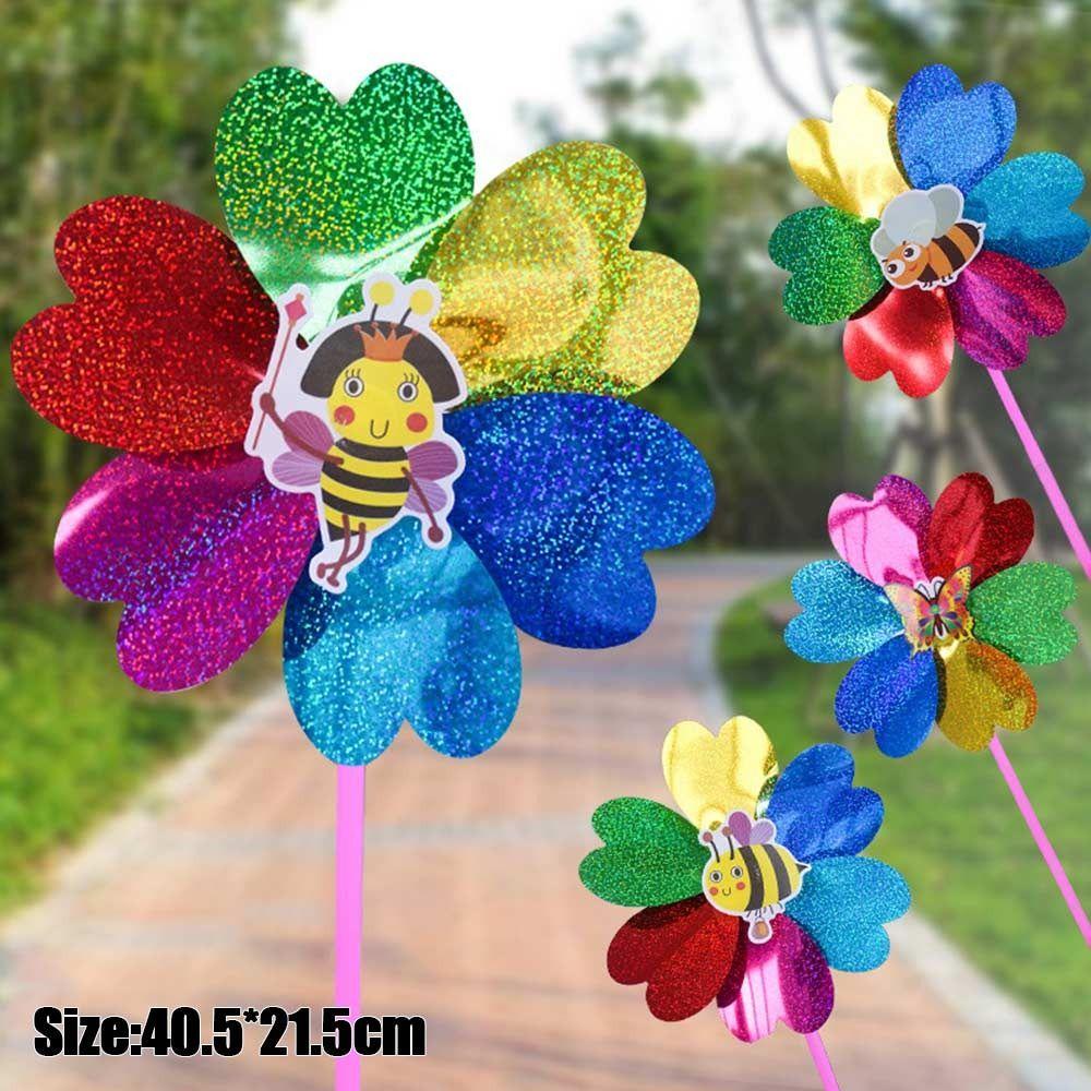 Игрушки Красочные Подсолнухи Ветряные мельницы DIY Ветряные вертушки Макет Игрушки Пластиковые Ветряные вертушки