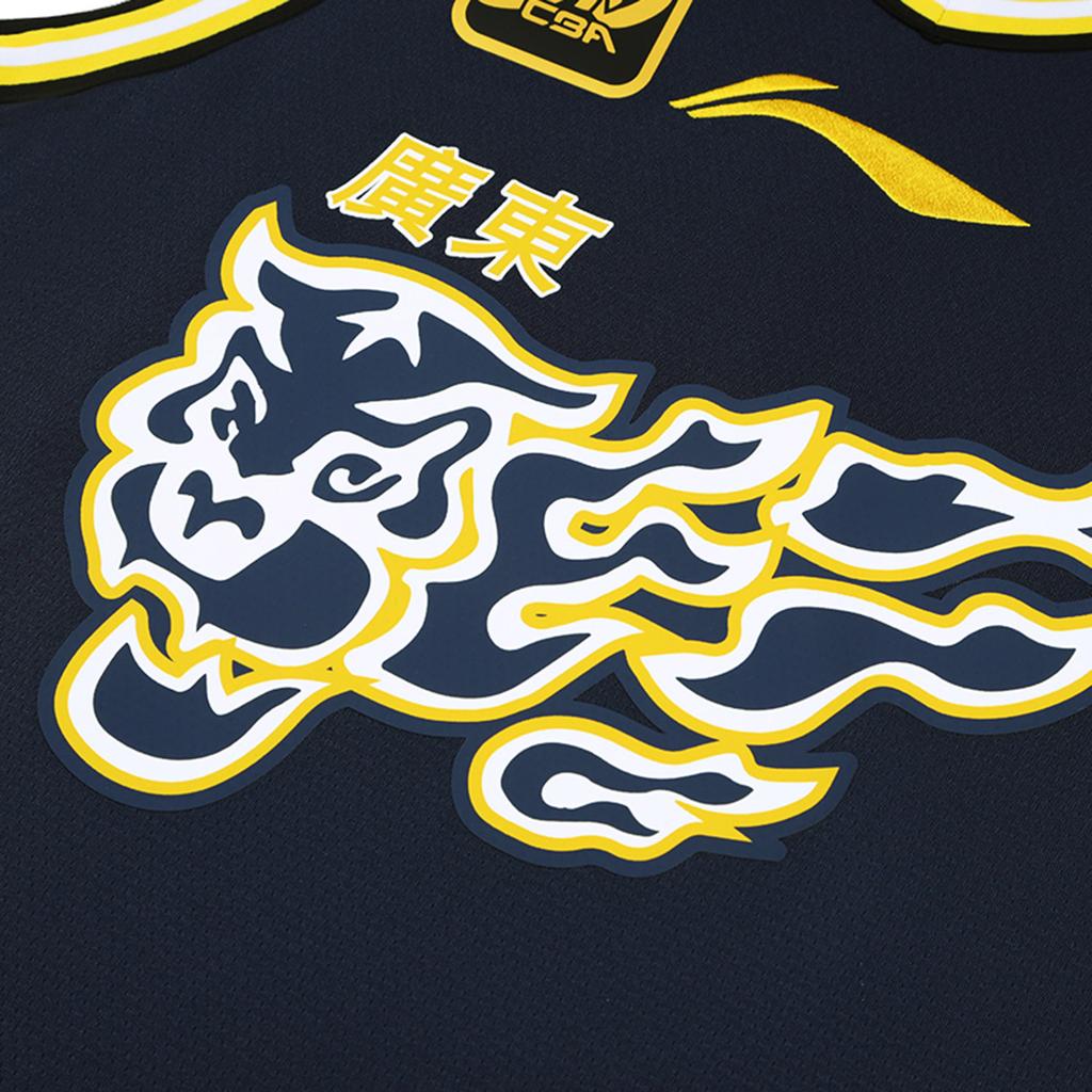 Мужская баскетбольная майка Li Ning CBA Series 24-25 сезона Guangdong Hongyuan Fan Edition с V-образным вырезом и цветным принтом AAYU515-1