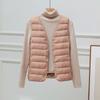 Womens Lightweight Down Vest V-Neck Loose Fit Short Plus Size Layering Fall 2025