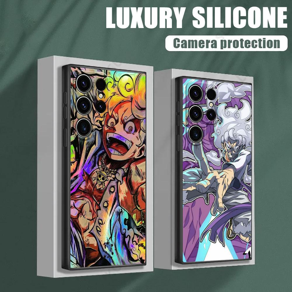 One Luffys Piece Sun God Nika Phone Case For Samsung Galaxy S25 S24 S23 S20 S21 FE S26 S22 Ultra 5G S26 Plus S25FE Silicon Cover