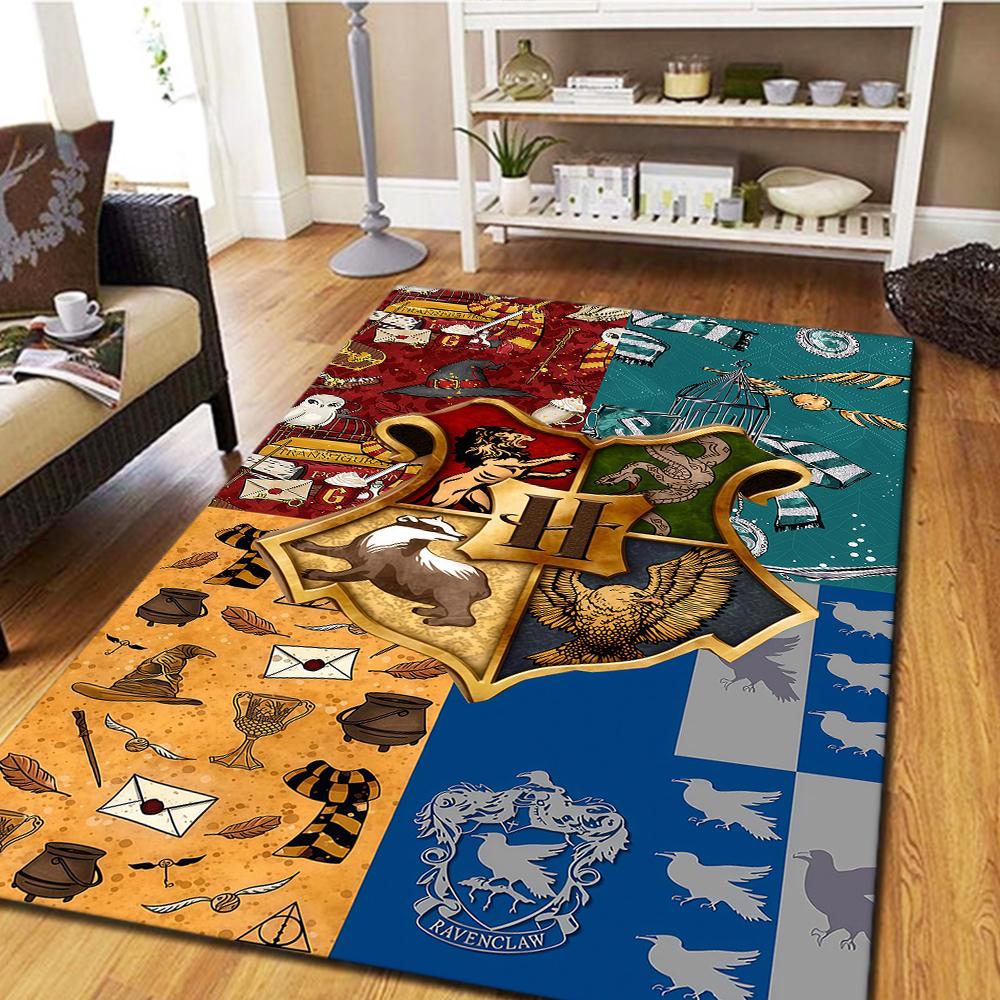 Harry Potter Logo Carpet, Digital Print Floor Mat for Living Room, Home Decor Movie Rug, Bedroom Mat -HYQ18