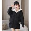 Women's Winter Medium-length Hooded Warm Cotton Jacket Fresh Casual Loose Jacket
