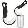 1PCS Portable J-Shaped Grip Tin Openers Kitchen Non-Slip Jar Opener Lid Opening Tools Ring Pull Can Opener Multifunctional Outdoor Opener