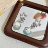 1PC Lucky Star Keychain Key Decoration Plastic Animal Star Pendant Cute Cartoon Luminous Keychain Bag Pendant Accessories
