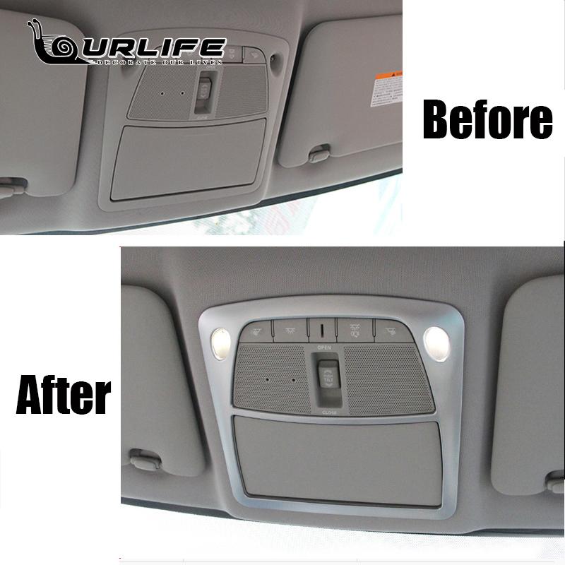 Накладка на переднюю и заднюю лампу для чтения для Nissan X-trail XTrail T32 Rogue 2014 - внутренняя декоративная лампа для чтения