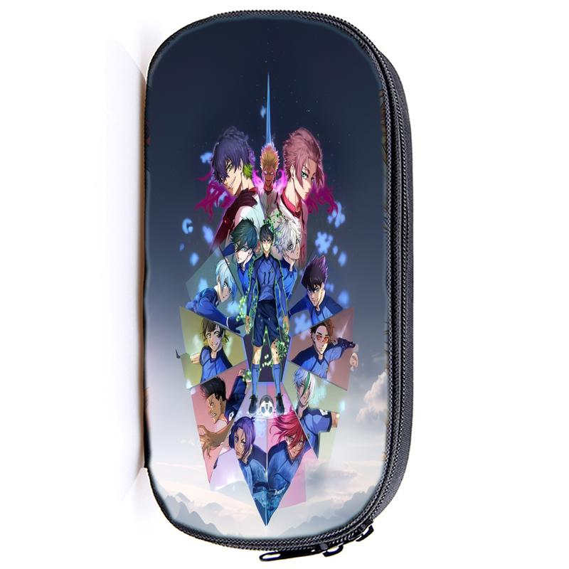 Blue Lock Kawaii Pencil Cases Isagi Yoichi Pencil Bag Nagi Seishiro Pouch Holder Box for Girls Office Student Stationery Organizer School Supplies