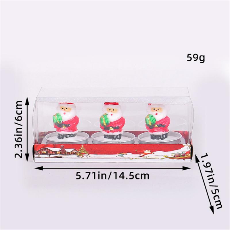 Christmas Candles With Santa Claus Christmas Tree Snowman For Home Decoration Christmas Gifts Christmas Ornaments Cute Design