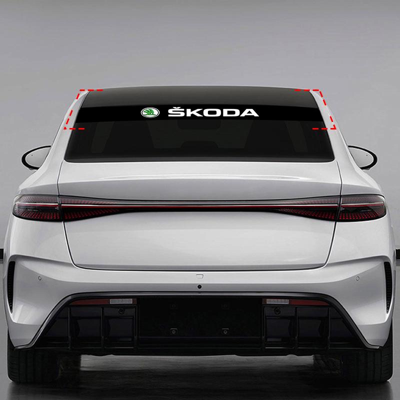 1Pcs Car Windshield Sticker Fashion Sport Decals Decoration Sticker For Skoda Octavia Enyaq Rapid Karoq Derivati Fabia Kodiaq Kamiq Superb Yeti