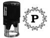 Printtoo Alphabet P Monogram Initial Octagon Celtic Swirl Frame R-40 Office Stationary Self Inking Rubber