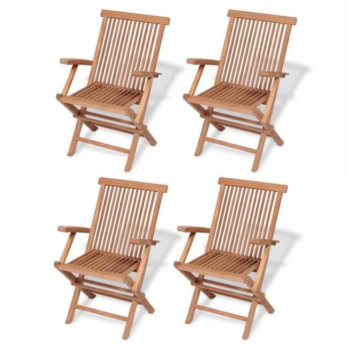 VidaXL Mobilier à dîner de jardin 5 pcs Bois de teck massif