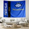 Custom Name Inter Milan Print Tapestry, Backdrop, Easy Setup, Ideal for Bedroom, Office & Living Room, with Aesthetic Wall Hanging Decor.