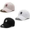 Fashionable S Letter Embroidery Baseball Cap Polyester Adjustable Sun Hat For Men Women