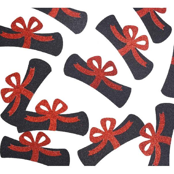 Qttier Diploma Confetti, 12pcs 4 inches Graduation Centerpeices Congrats Grad Party Decorations Graduation Table Decor Class of 2025 High School