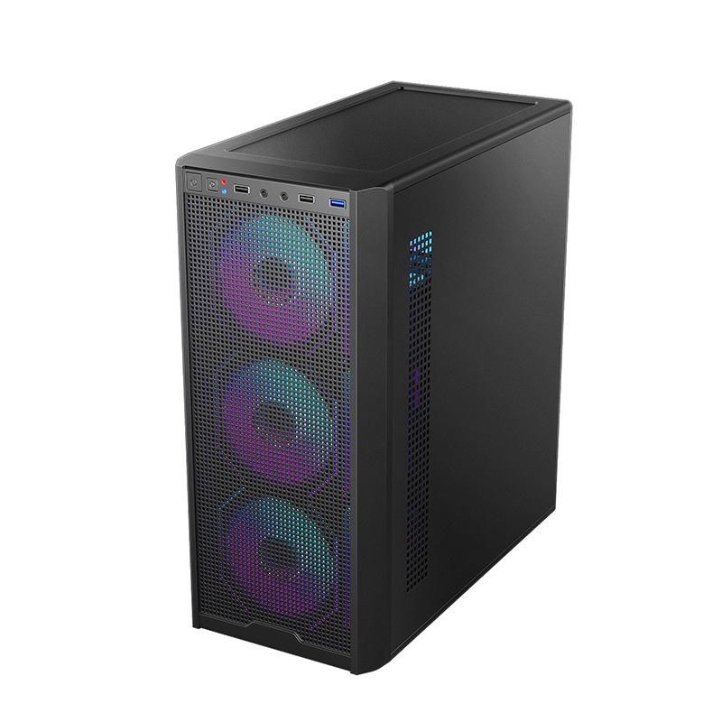 Игровой корпус для настольного ПК E-ATX с поддержкой 360-мм водяного охлаждения и совместимостью с материнскими платами большого размера