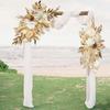 2 Pieces Artificial Flower Swag Floral Backdrop Centerpiece Garland Welcome Sign Decor Wedding Arch