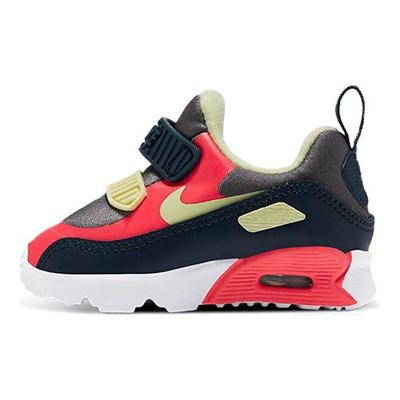 Air Max 90 Синтетическая кожа Слипоны Воздушная подушка Повседневные Низкие кроссовки для бега Детские кроссовки Черный Красный 881924-023
