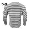 Осенне-весенний мужской топ с V-образным вырезом, полосатым принтом, цветной свитер с длинными рукавами, повседневная рабочая рубашка средней длины