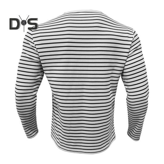 Осенне-весенний мужской топ с V-образным вырезом, полосатым принтом, цветной свитер с длинными рукавами, повседневная рабочая рубашка средней длины