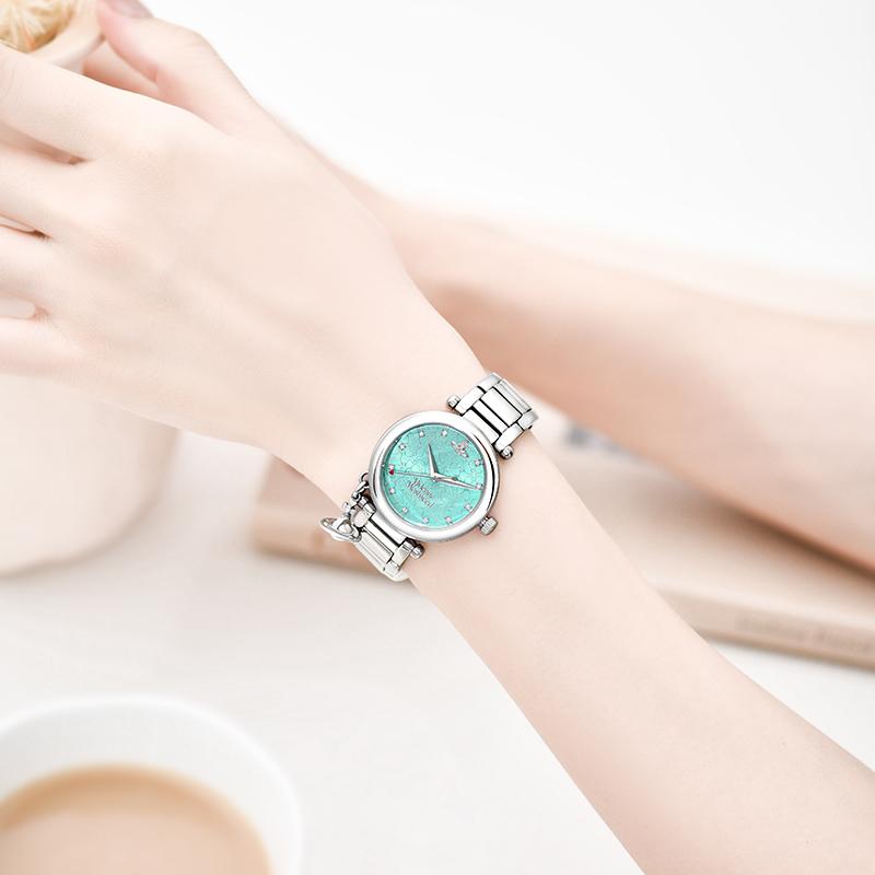 Vivienne Westwood Quartz Watch 32Mm Green Dial Womens Diamond Markers Women watches DWVV006TBLSL