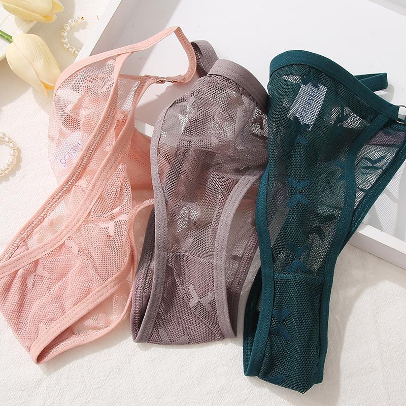 FINETOO Сексуальное нижнее белье, женские трусики, перспективные трусики танга, дизайн с бабочками, стринги для женских трусов, нижнее белье, кружевные трусики