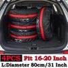4PCS Car Spare Tire Cover Case Polyester Auto Wheel Tire Storage Bags Vehicle Tyre Accessories Dust-proof Protector Styling