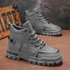 Мужские ботинки Повседневная обувь Ботильоны Кожа Уличная Платформа Для ходьбы Роскошный Дизайнерская Рабочая Высокие Кроссовки Ковбойские Зимние