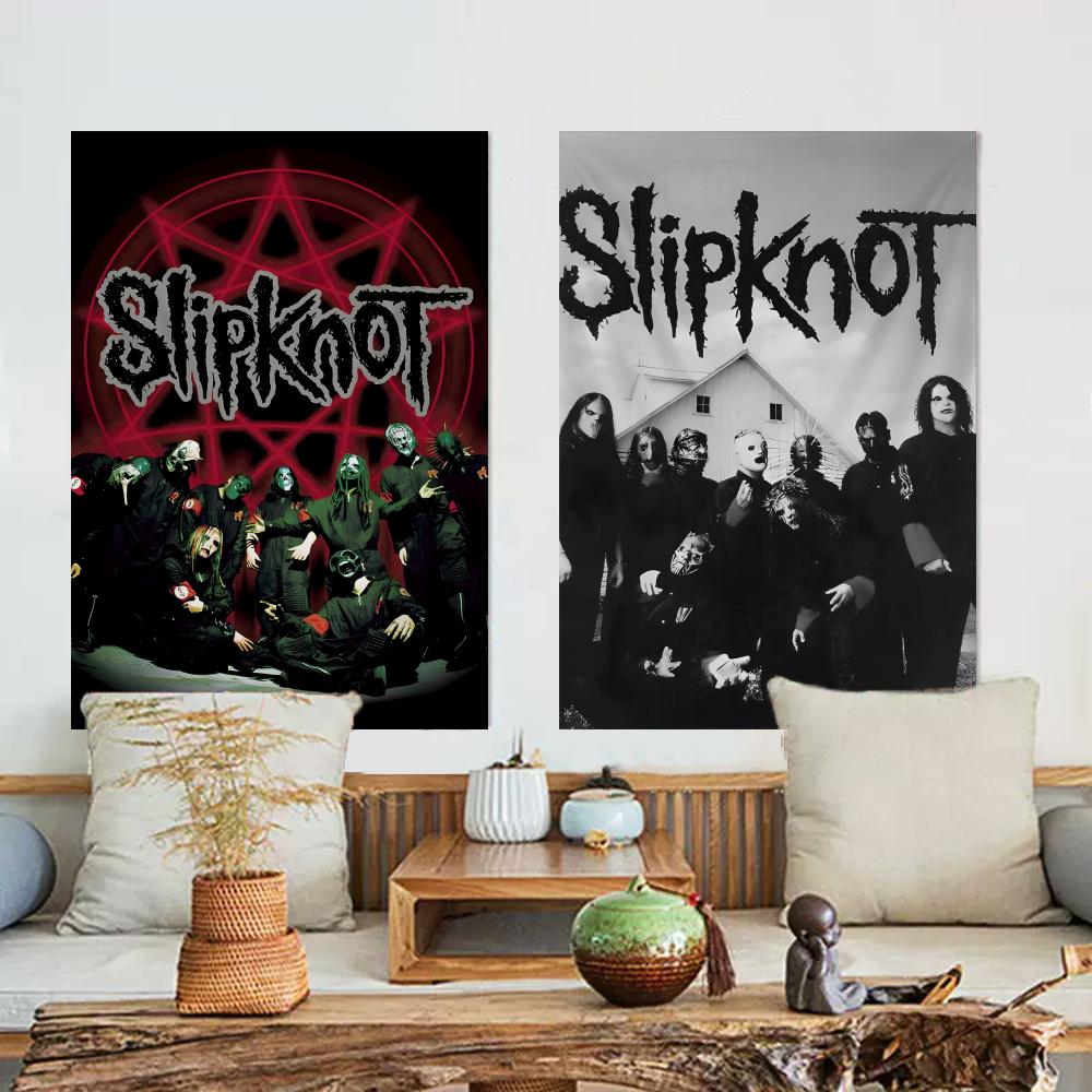 Группа Slipknot Настенный гобелен из микрофибры Для декора спальни, гостиной, наружного фестиваля, сада, бара