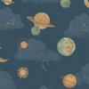 Grandeco Maury Planets Textured Wallpaper